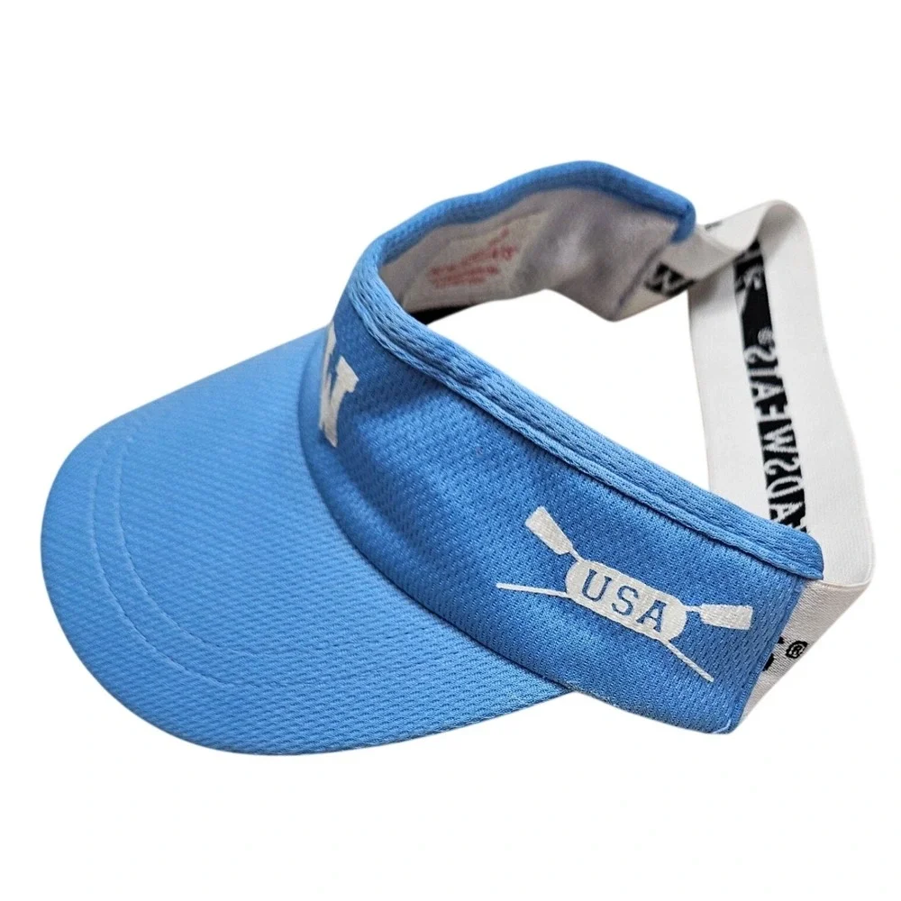 HEADSWEATS Blue Crew USA Athletic Visor Cap Hat Light Blue Sporty‎ Outdoor